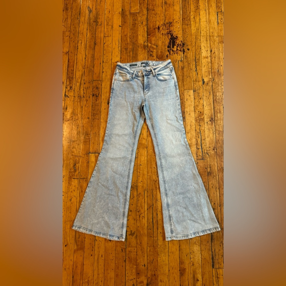 Mid Rise Flare Jeans